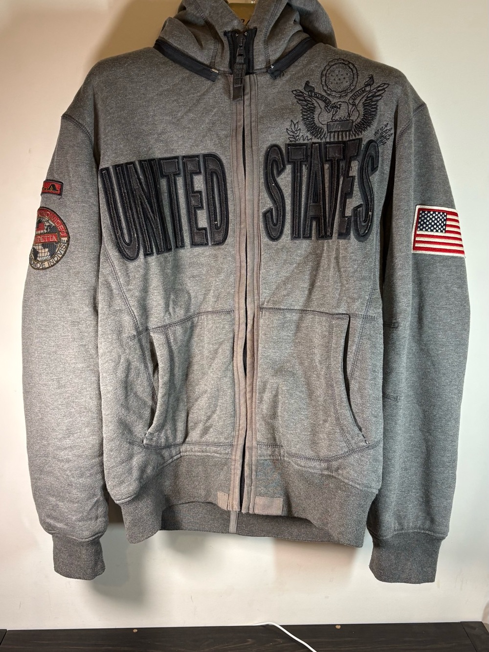 Mondetta USA Hoodie w Patriotic Symbols Men’s XL
